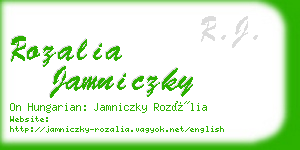rozalia jamniczky business card